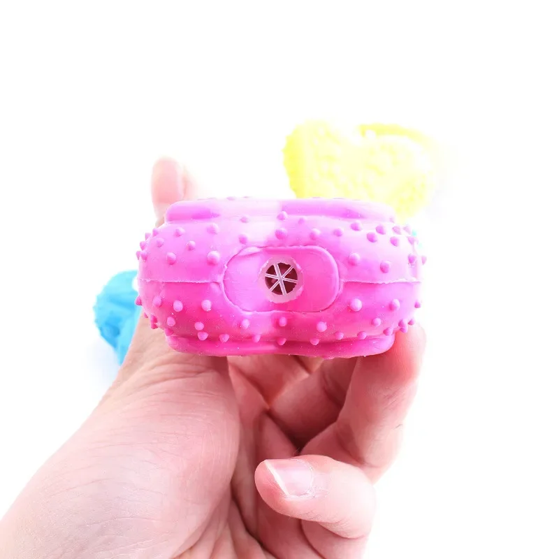 Teeth Cleaning Dog Chew Bone - Langlebiges, spitzes Kauspielzeug aus Gummi in