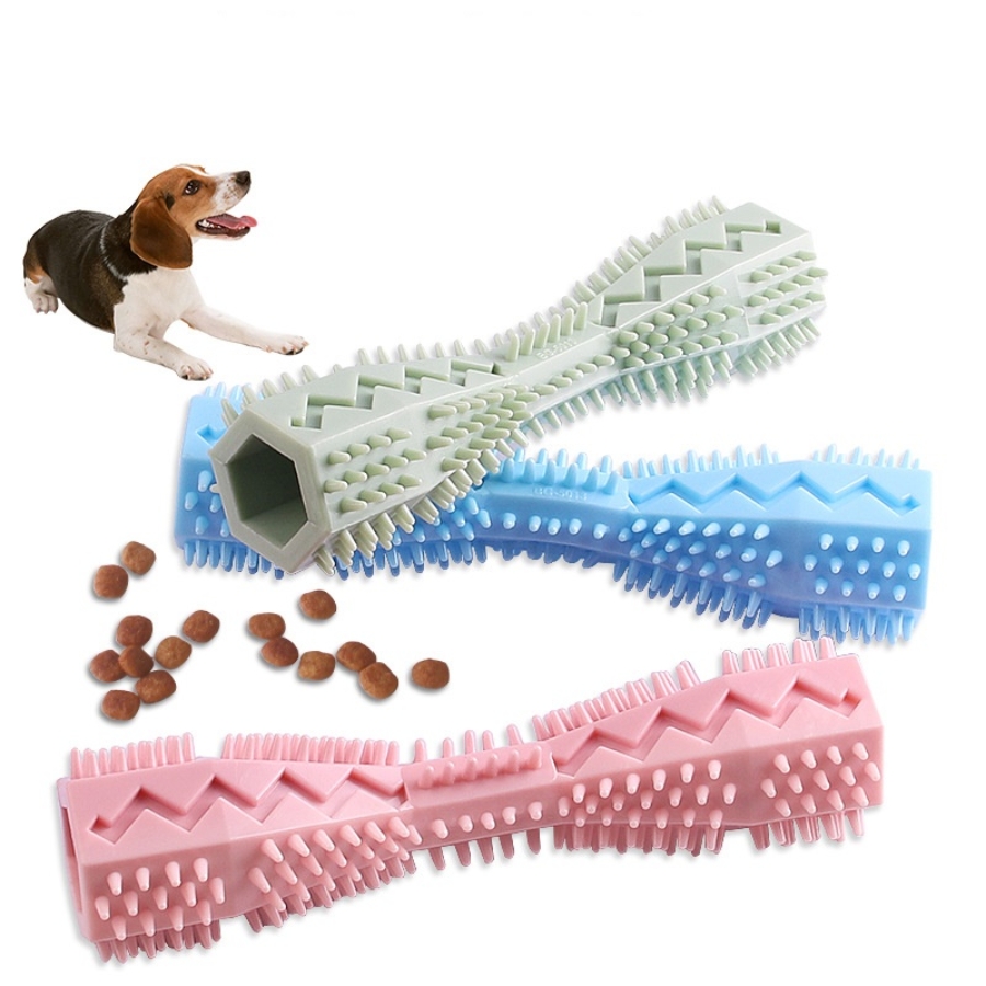 Indestructible Dog Chew Toy - Haustier-Beißspielzeug Hundekau-Stick Bissfestes Haustier-Spielzeug mit Futterausguss