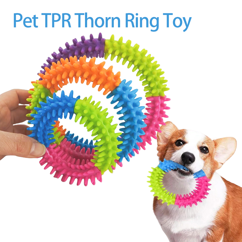 Flying Disc Dog Training Toy - Niedliche Hundespielzeuge, Trainings-Flugscheiben, Haustier-Ring, Stacheliger Kreisring,