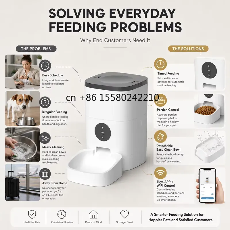 2026 heißer 4L WiFi Smart Auto – Pet Feeders Bewertung und Preis